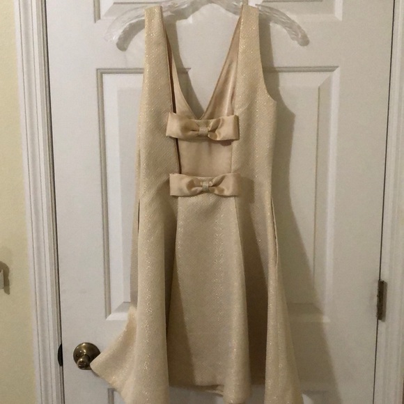 ERIN FETHERSTON Veronica Bow Back Metallic Dress - Picture 5 of 8